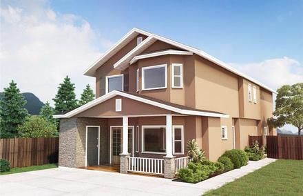 Multi-Family Plan 99958 Elevation