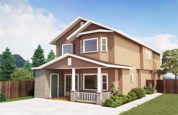 Multi-Family Plan 99958 Elevation