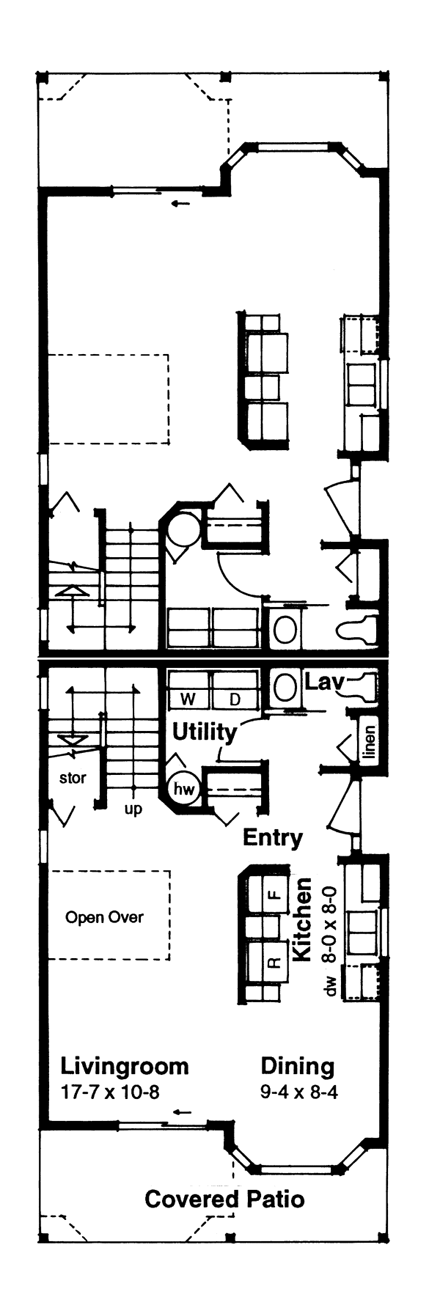 Multi-Family Plan 99959 First Level Plan