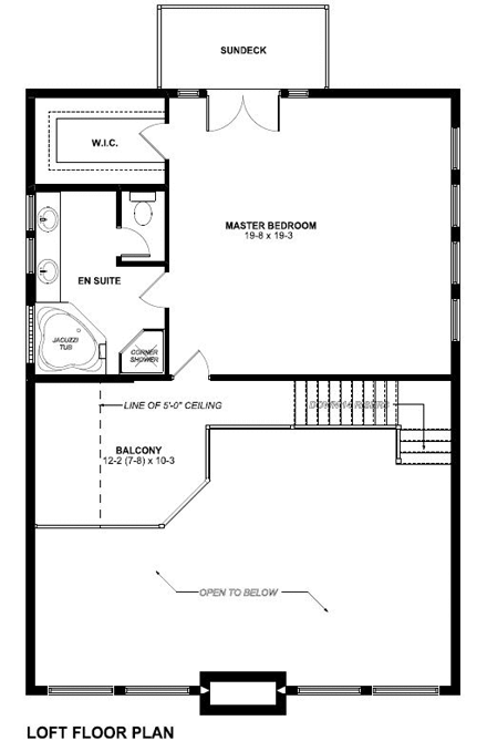 House Plan 99961 Second Level Plan