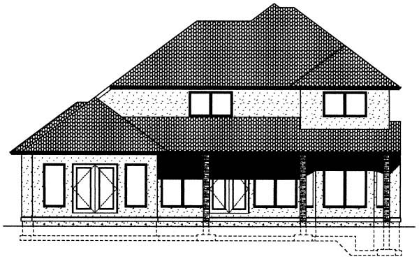  Rear Elevation of Plan 99963