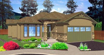 Ranch Elevation of Plan 99968