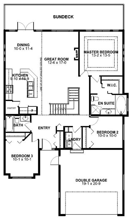 House Plan 99970 First Level Plan