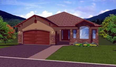 Ranch Elevation of Plan 99980