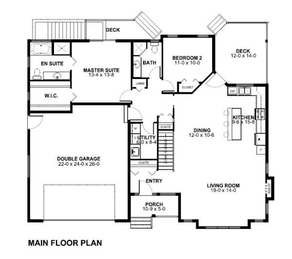 Craftsman Ranch Level One of Plan 99984