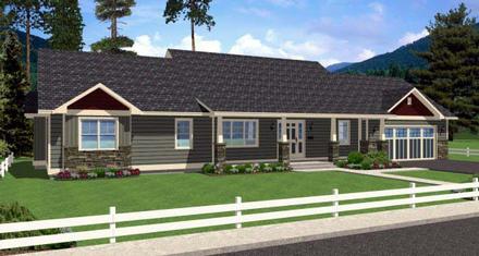 Country Ranch Elevation of Plan 99989