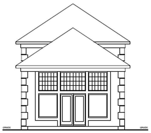 Florida Rear Elevation of Plan 99997