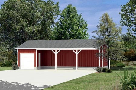 Pole Building - Equipment Shed - Plan 85936