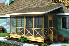 Project Plan 90012 - Screened Porch w/ Shed Roof