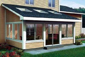 Shed Roof Sun Room Addition
For Two-Story Homes
- Project Plan 90021