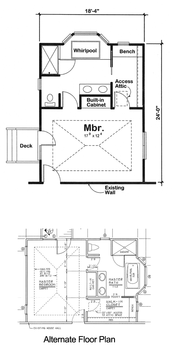 master bedroom with bathroom floor plans